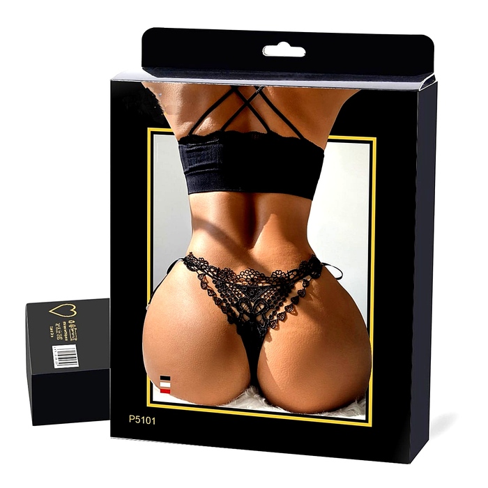 Трусики з гіпюром позаду StarNight з бантиками з боків, білі, S