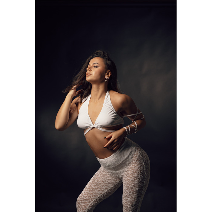 SILHOUETTE PANTS White Lace mesh_ біла сітка з мереживом