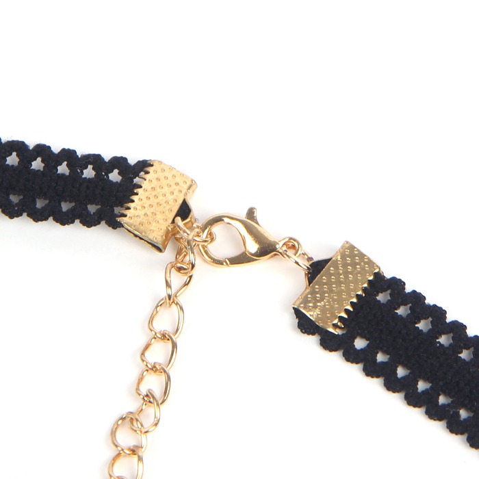 Гартер на ножку Star Night с подвесками из золотистых цепочек и ряда жемчужин, One Size