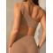 Топ Ryderwear Empower One Shoulder Sports Bra - Mocha