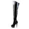 Чоботи Pleaser Boots Delight-3010 на підборах 6 дюймів, чорні, з блискавкою збоку