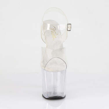 Босоножки Amaze-808, танкетка высотой 8 дюймов, ремешок на щиколотке шириной 3 1/2 дюйма, прозрачный/прозрачный