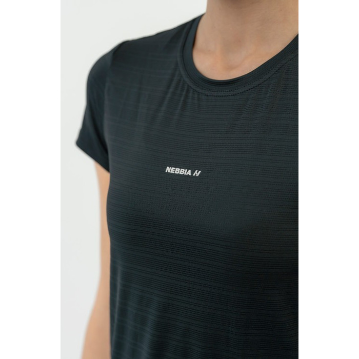 Футболка FIT Activewear T-shirt 'Airy” with Reflective Logo Black 438