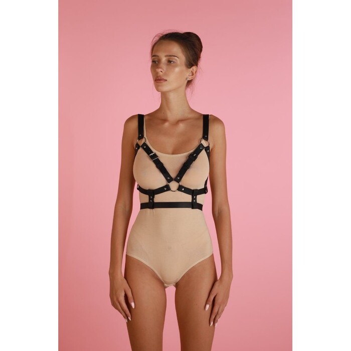 Портупея Candy Hero'Chst4' Black, натуральна шкіра, чорний