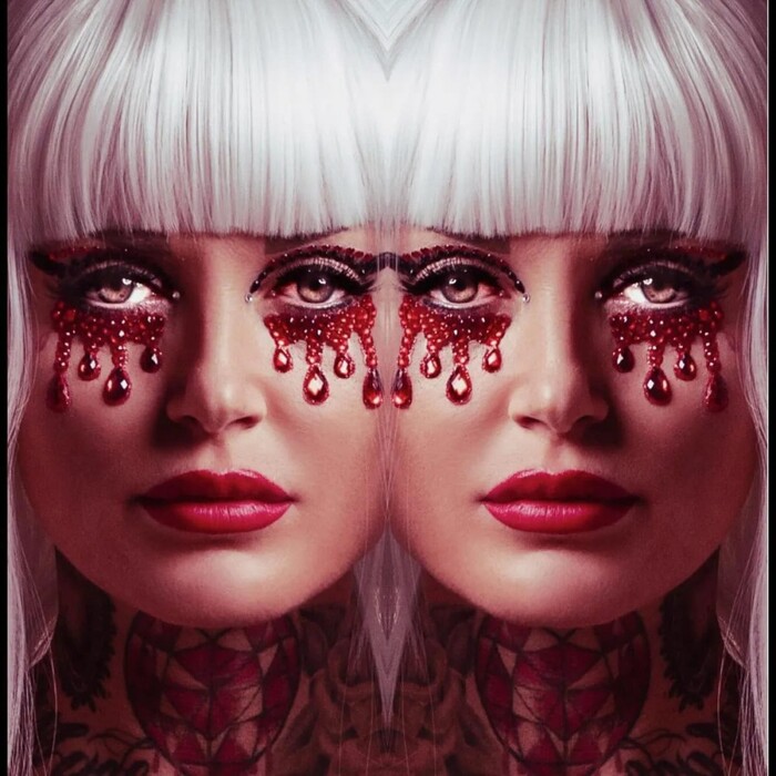 Маска вампира из страз Vampire Rhinestone Stick-On Jewels Leg Avenue