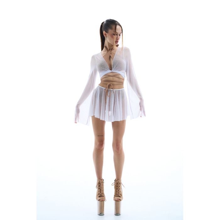 VEIL shorts White mesh_ біла сітка