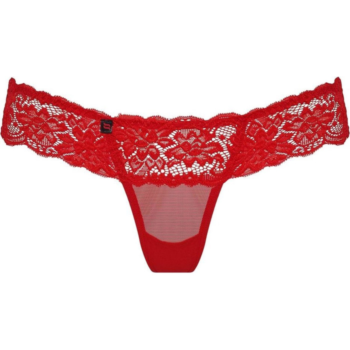 Стринги мереживні Obsessive 863-THO-3 червоні, L/XL