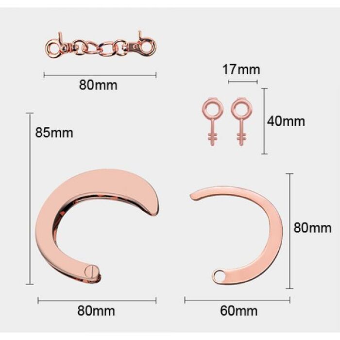 Наручники Разборные Premium Metal Romfun, Gold