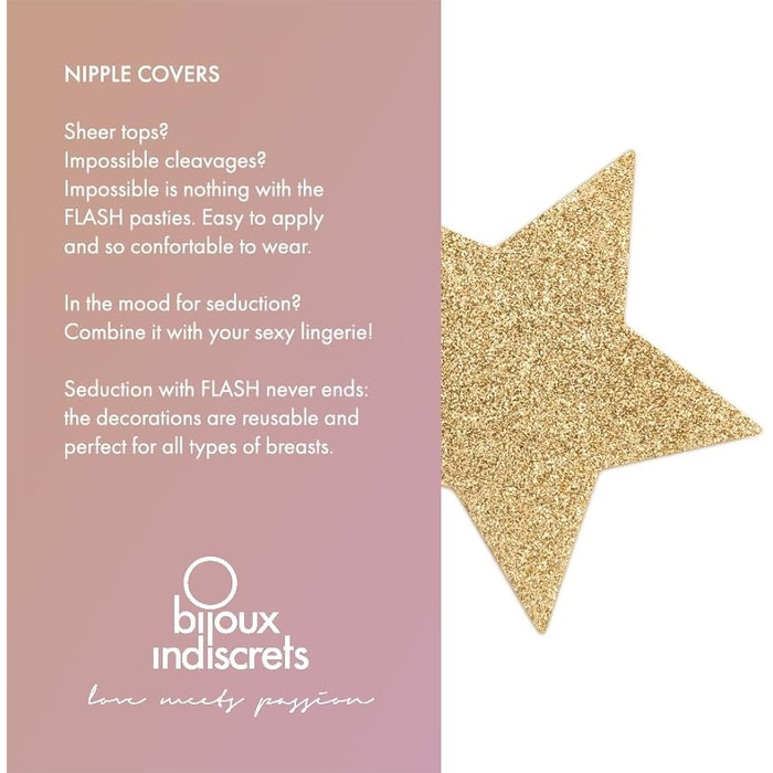 Украшение для грудей Flash Золотая звезда, Bijoux Indiscrets
