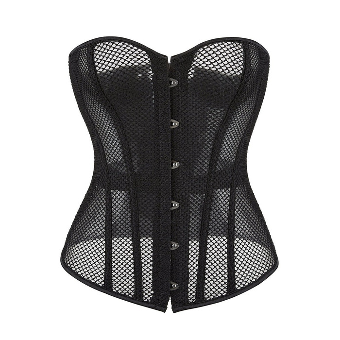 Корсет із сітки Star Night з гачками та шнурівкою, чорний, XL (без коробки)