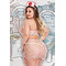 Ігровий костюм Медсестри в дрібну сітку Baci Lingerie 4 предмети, білий, XL