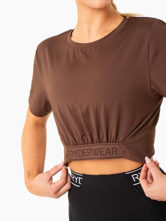 Топ Level Up Cropped T-Shirt - Chocolate