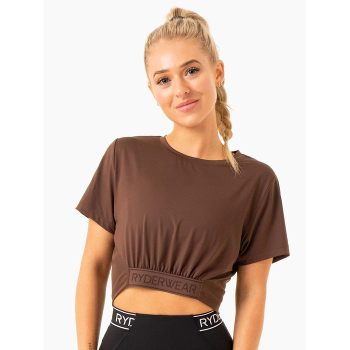 Топ Level Up Cropped T-Shirt - Chocolate