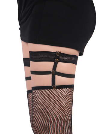 Чулки в сеточку Star Night Fence Net, черный