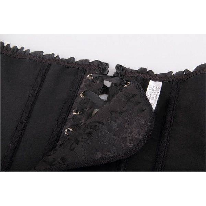 Корсет с цветочным принтом Star Night Corset Top с крючками и шнуровкой, черный, XS (без коробки)