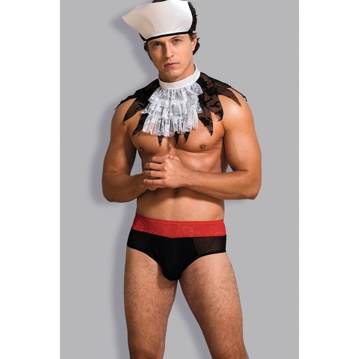 Костюм чоловічий 3 предмети L/XL чорний + білий Sunspice