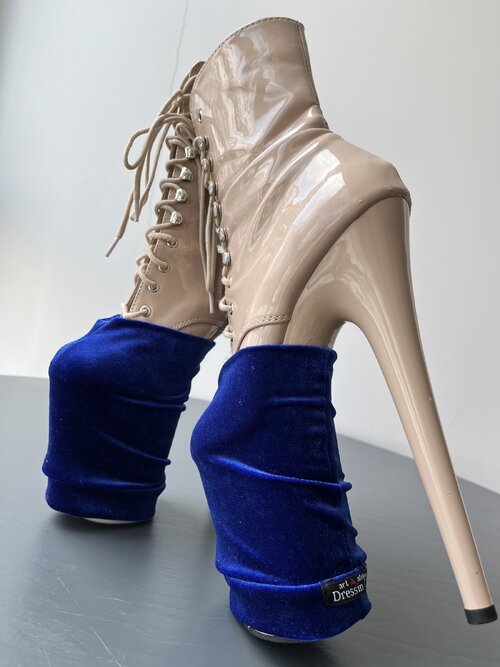 Захисти для Взуття Velvet для Pole Dance Heels Захист та Елегантний Вигляд - темно-синій