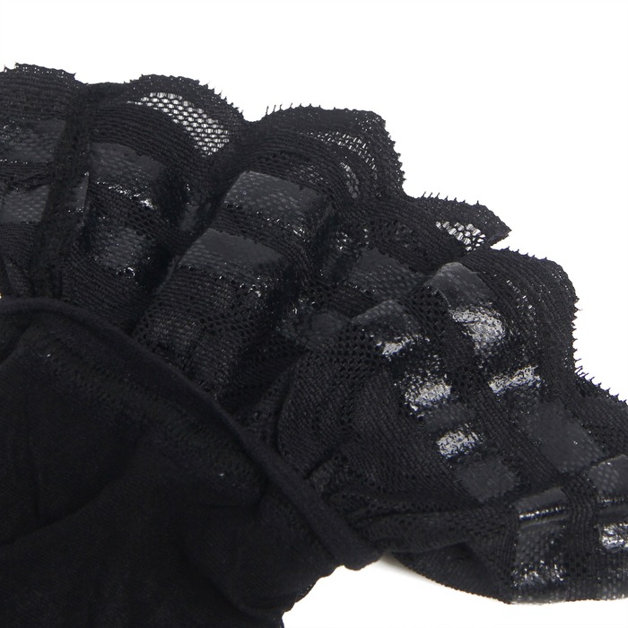 Панчохи чорні з мереживом Star Night та вертикальною лінією по довжині