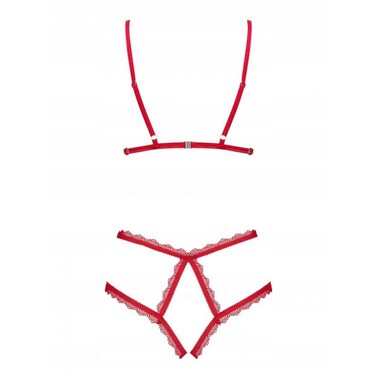 Комплект-боди Obsessive Merrynel set S/M Красный