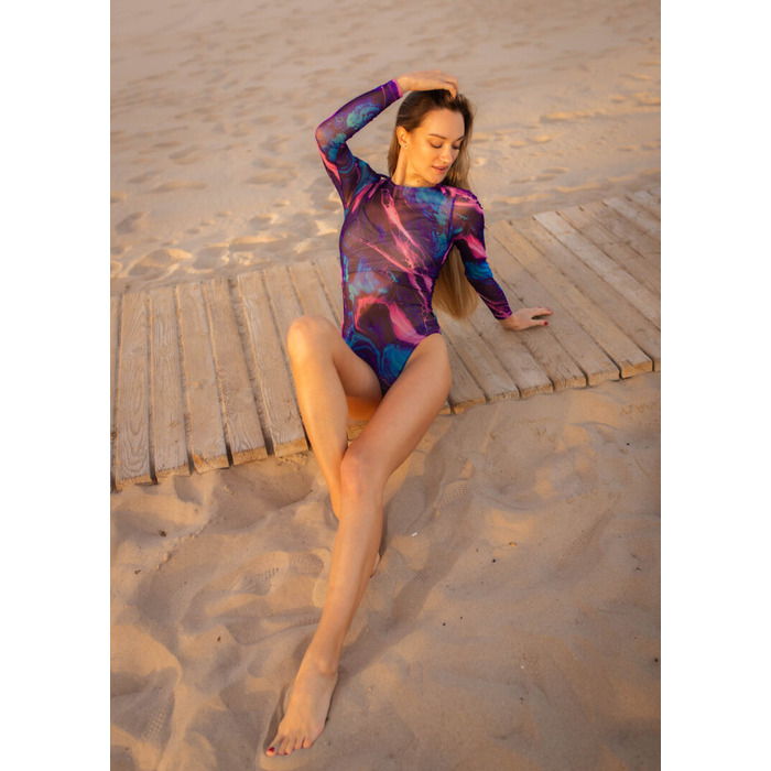 Купальник боди Kobra из spf35 акварель