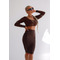 Топ Fitzona Brown Top With Details In Fishnet