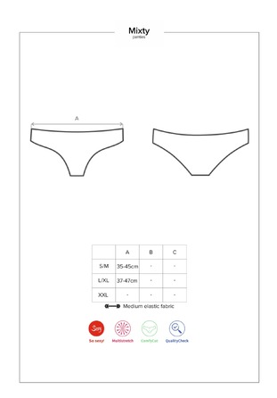 Трусики Obsessive Mixty Panties Black L/XL