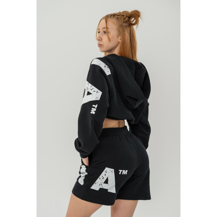 Худые Nebbia Training cropped hoodie Black 619