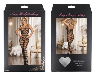 Комбінезон у сіточку, напівпрозорий Star Night, чорний, XS-M