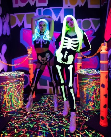 Костюм скелета, светиться в темноте Leg Avenue Womens Skeleton Bodysuit Halloween, размер M