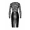 Плаття, F295 Noir Handmade Euphoria з мереживним верхом, вінілове, чорне, розмір M