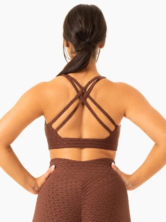 Топ Optic V-Neck Sports Bra - Chocolate