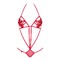 Боді Obsessive LUIZA Teddy Rood, з мереживом, червоне, S/M