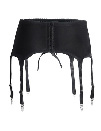 Мужской пояс кружевной с подвязками Star Night черный, M