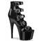 Чоботи Pleaser Adore-700-33 на підборах 7 дюймів, черевики до щиколотки 2 3/4 дюйма з пряжкою та ремінцями, чорні