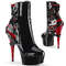 Чоботи Pleaser Boots Delight-1012 на підборах 6 дюймів, двоколірні черевики на щиколотці з ремінцями 1 3/4 дюйма, червоні