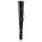 Сапоги Pleaser Adore-3063, каблук 7 дюймов, 6,5 см, армейский ботинок, шнуровка сзади, эластичные, молния сбоку, чёрные