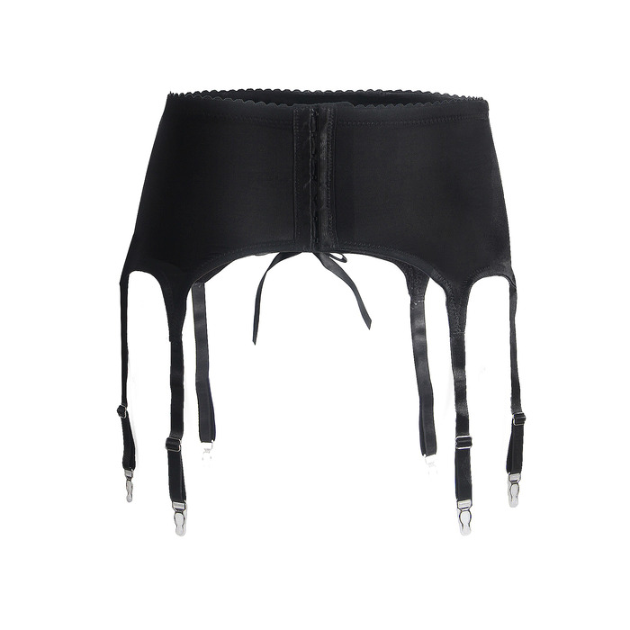 Мужской пояс кружевной с подвязками Star Night черный, M