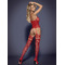 Комбінезон Obsessive Bodystocking F214 червоний S/M/L