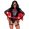 Костюм Leg Avenue Bat Woman, XS, із 4 предметів, чорно-червоний