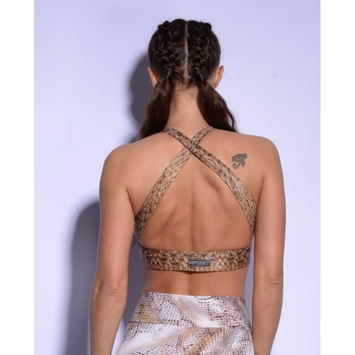 Топ спортивний SUPERHOT Tan TOP254 еластичний для фітнесу та йоги