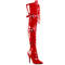 Чоботи Pleaser Boots Seduce-3028 на 5-дюймовому підборі, зі шнурівкою та пряжкою, еластичні, з блискавкою збоку, червоні