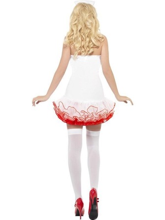 Костюм сексуальной медсестры Nurse бело-красный, XS