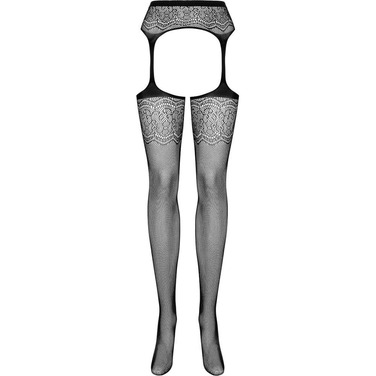 Панчохи з поясом Obsessive S207 S/M чорні