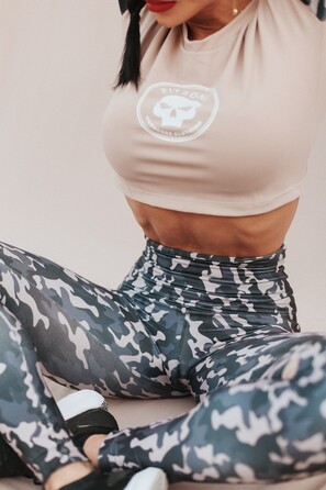 Топ Fitzona BROWN TOP LONG SLEEVE BROWN MILITARY