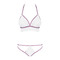Эротичный комплект кружевной Obsessive Lilyanne 2-pcs set white S/M