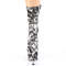 Чоботи Pleaser Adore-1002DP *7 дюймів на підборах, 2 3/4 дюйма, еластичні шкарпеткоподібні черевики, що натягуються, білі/чорні