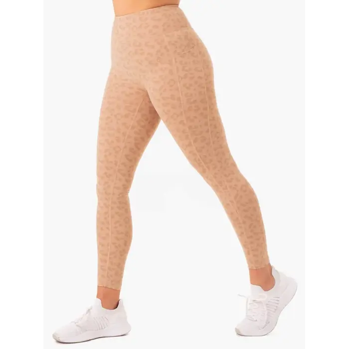 Леггинсы Ryderwear Ultra High Waisted Full Length Leggings - Tan Leopard