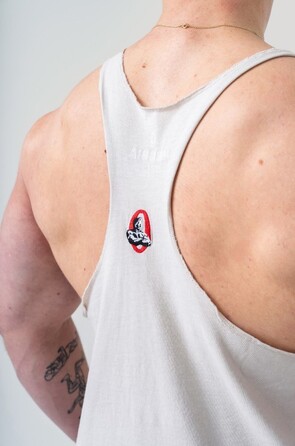 Майка Nebbia Washed Muscle Back Stringer GOLDEN AGE Light Grey 791