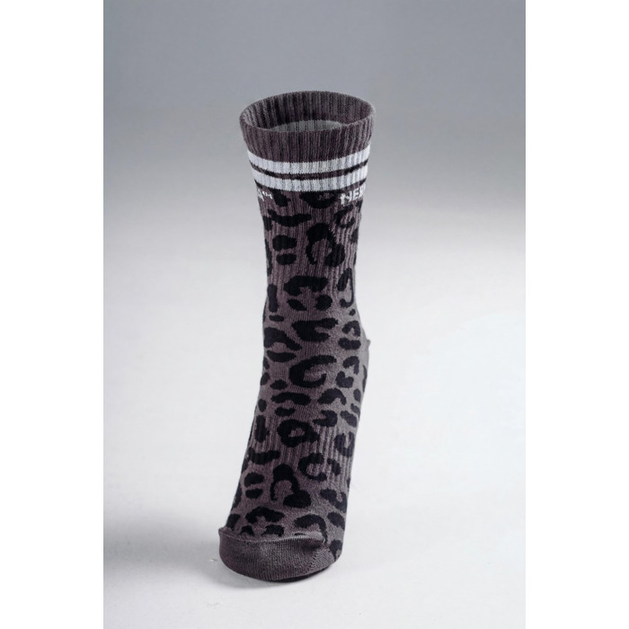Шкарпетки Nebbia Leopard Crew Socks PRIMAL Black Leopard 106