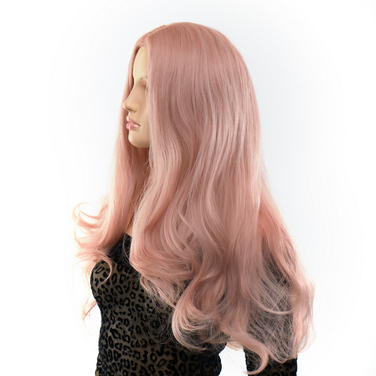 Перука довга хвиляста Fetish Hair ніжно рожева, 60 см
